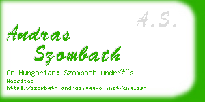 andras szombath business card